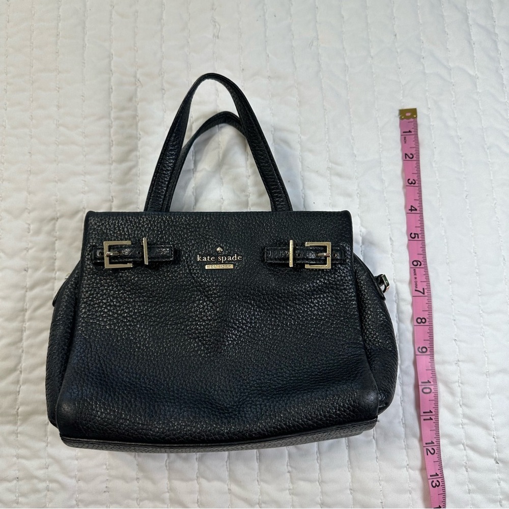 Kate Spade Black and Gold Pebbled Leather Crossbody Bag - Picture 7 of 12
